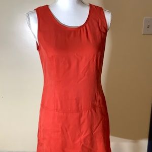 Drop waist sleeveless silk dress/ romper